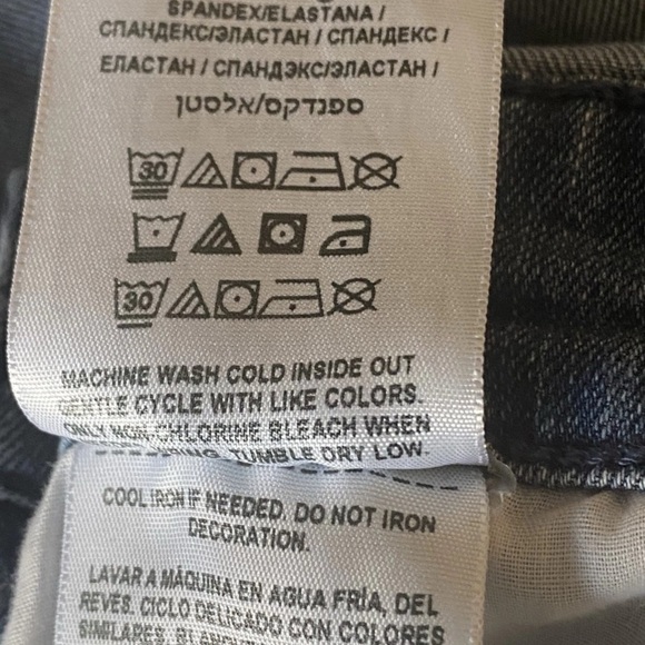 GUESS Women Denim Jean Bib Overalls Mini Dress Logo Straps Distressed Hem Size L - Picture 8 of 10